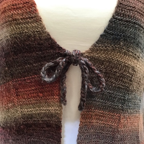 EUC Space Dye Cardigan Vest Poncho Overpiece - Picture 6 of 16